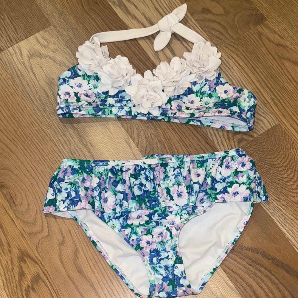 Janie and Jack Recycled Floral Rosette Bikini